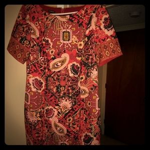 Bold printed dress for work or casual date